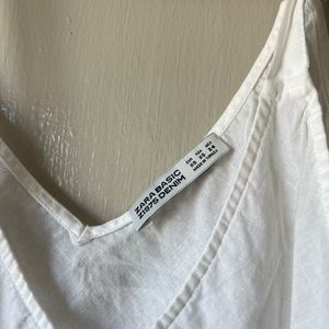 Zara Basic White Tie Tank